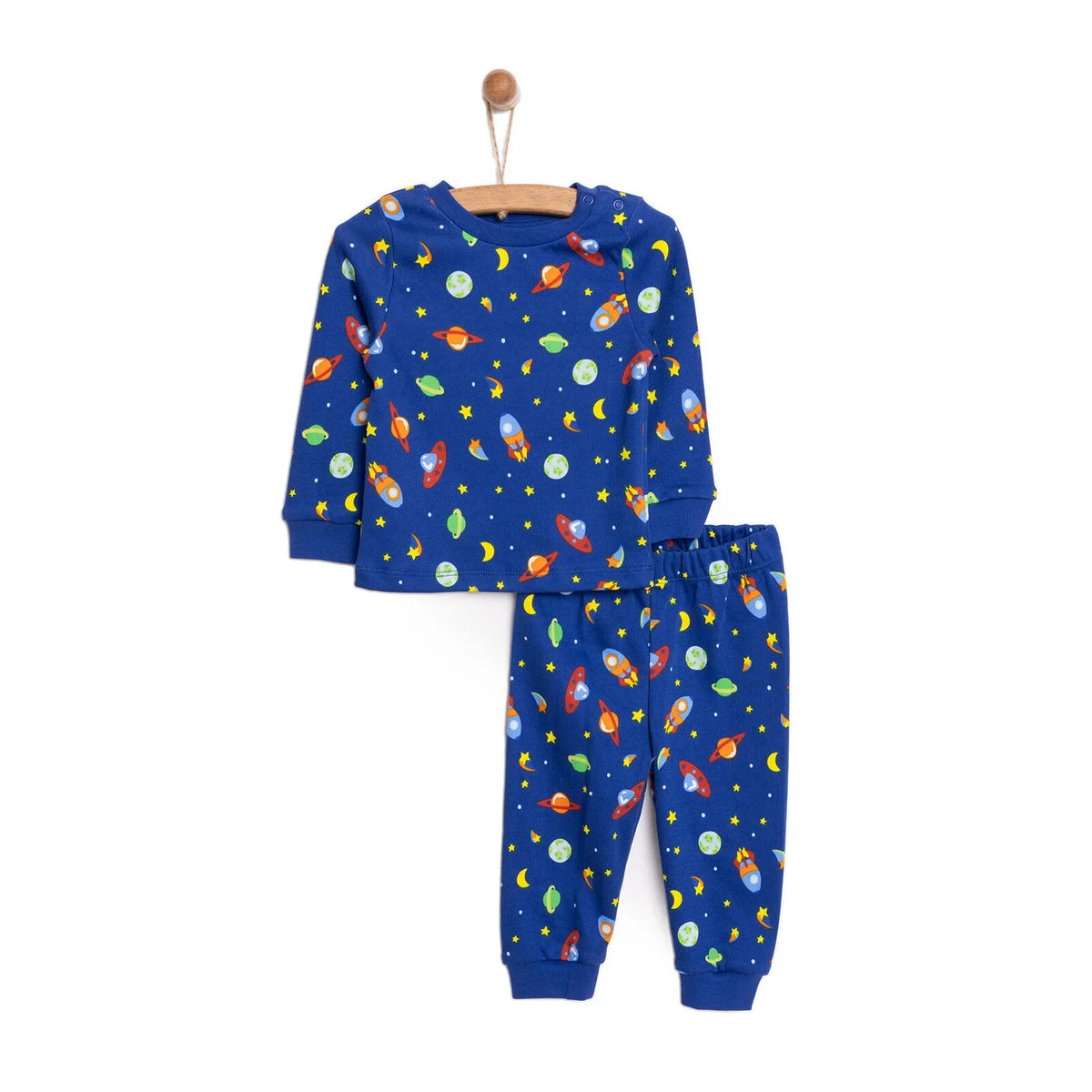 HelloBaby Space Motif Long Sleeve Baby Pyjama Set (6 Months to 4 Years)