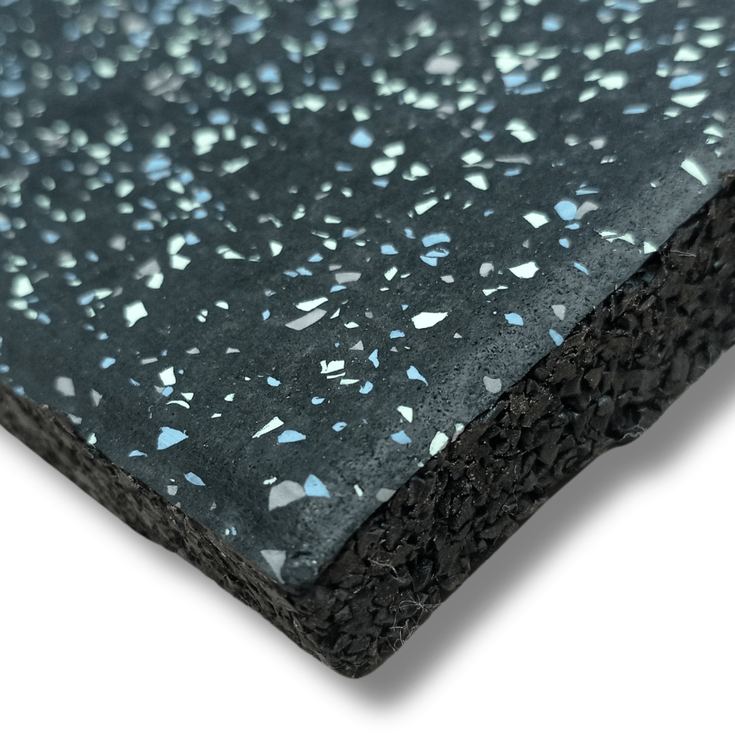 20mm Rubber Gym Flooring Tiles – Seahawk Fleck Home & Garage Gym Floor Tiles – Sprung