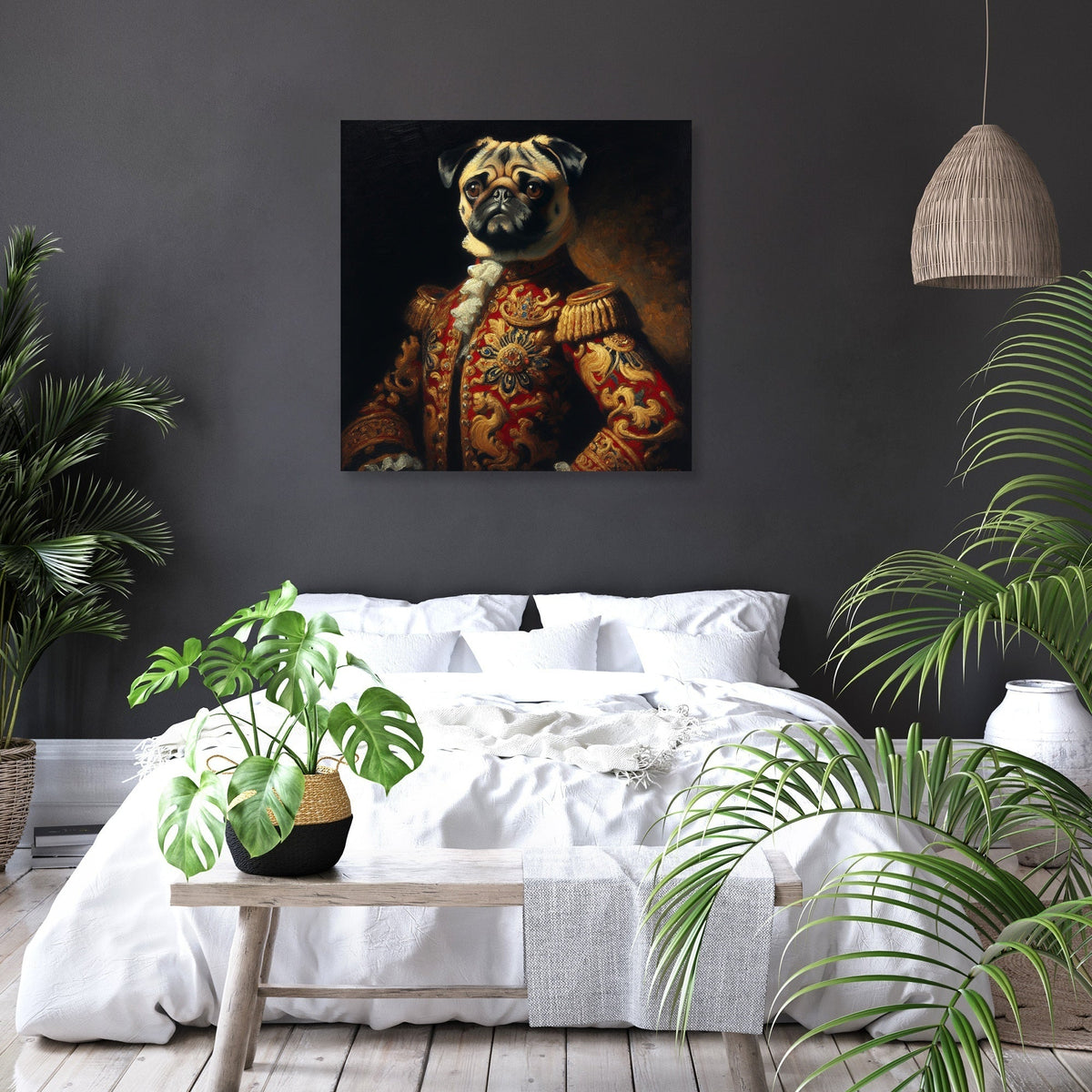 Regal Pug Monarch Canvas