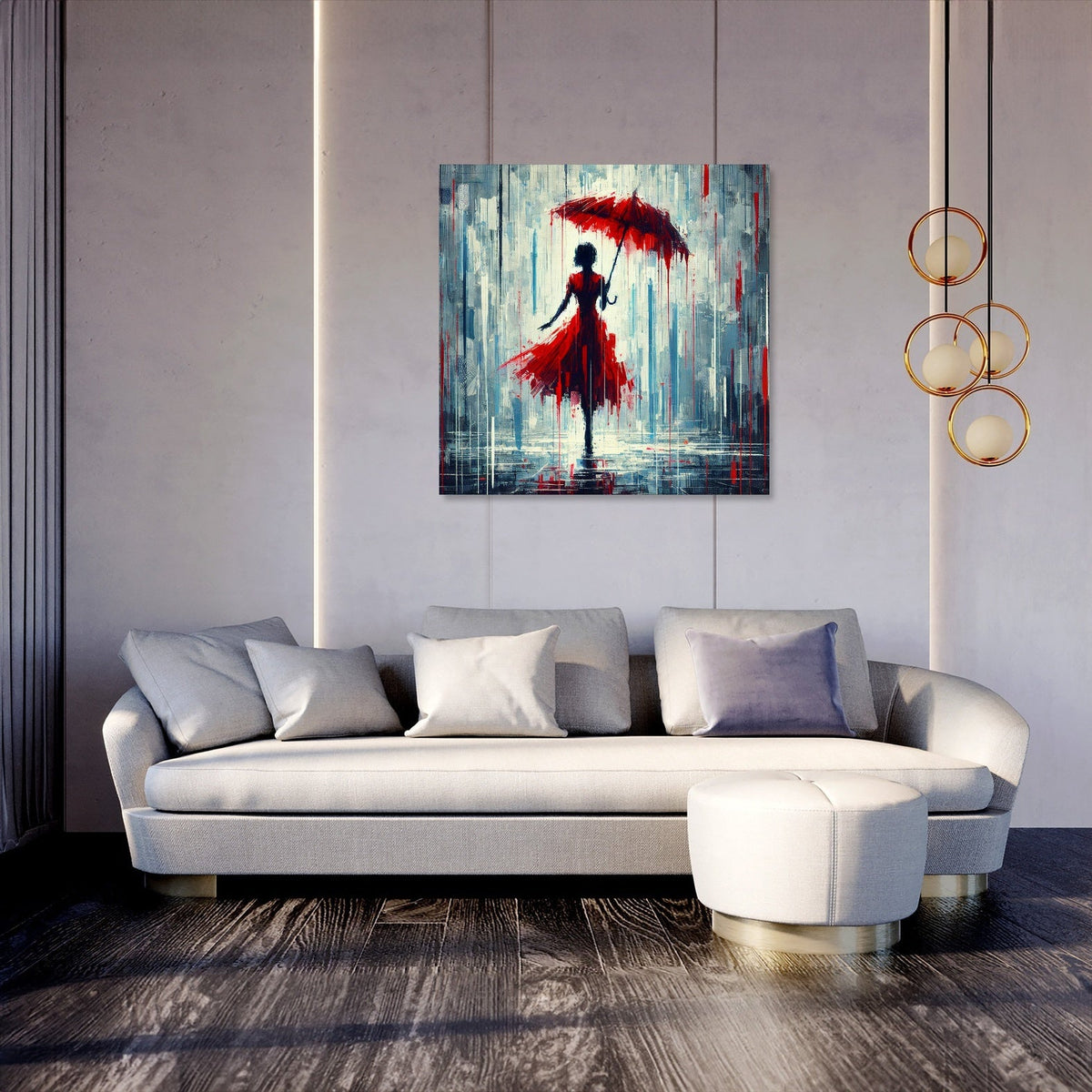 Rainy Day Silhouette Canvas