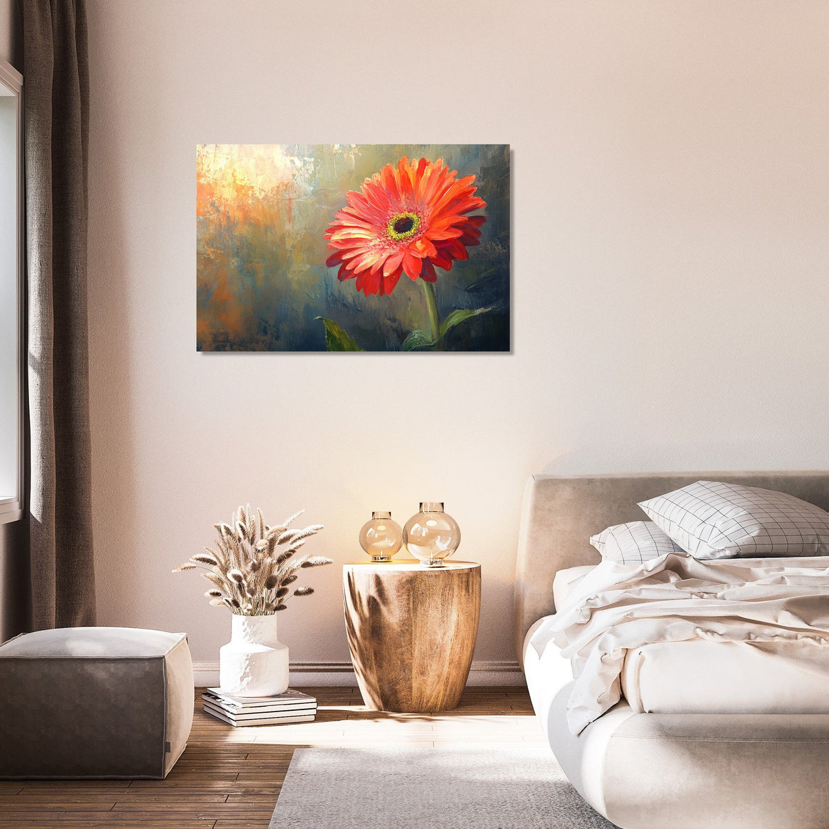 Gerbera in Light Canvas