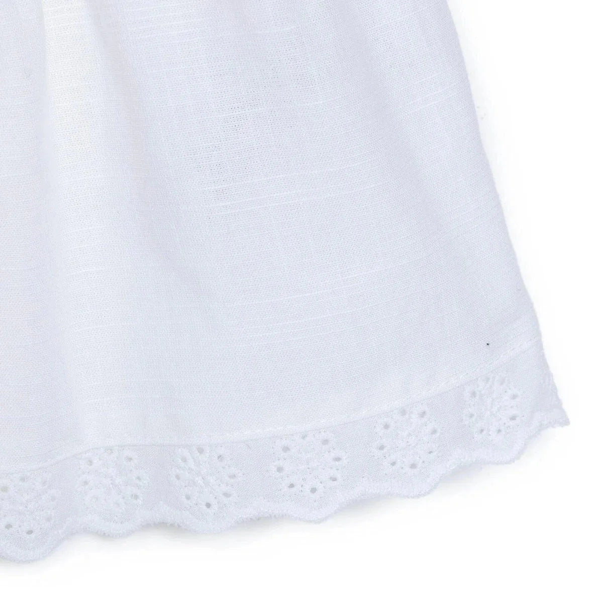 HelloBaby Short Sleeve Poplin Baby Dress (6-9 Months to 4-5 Years) - Ecru