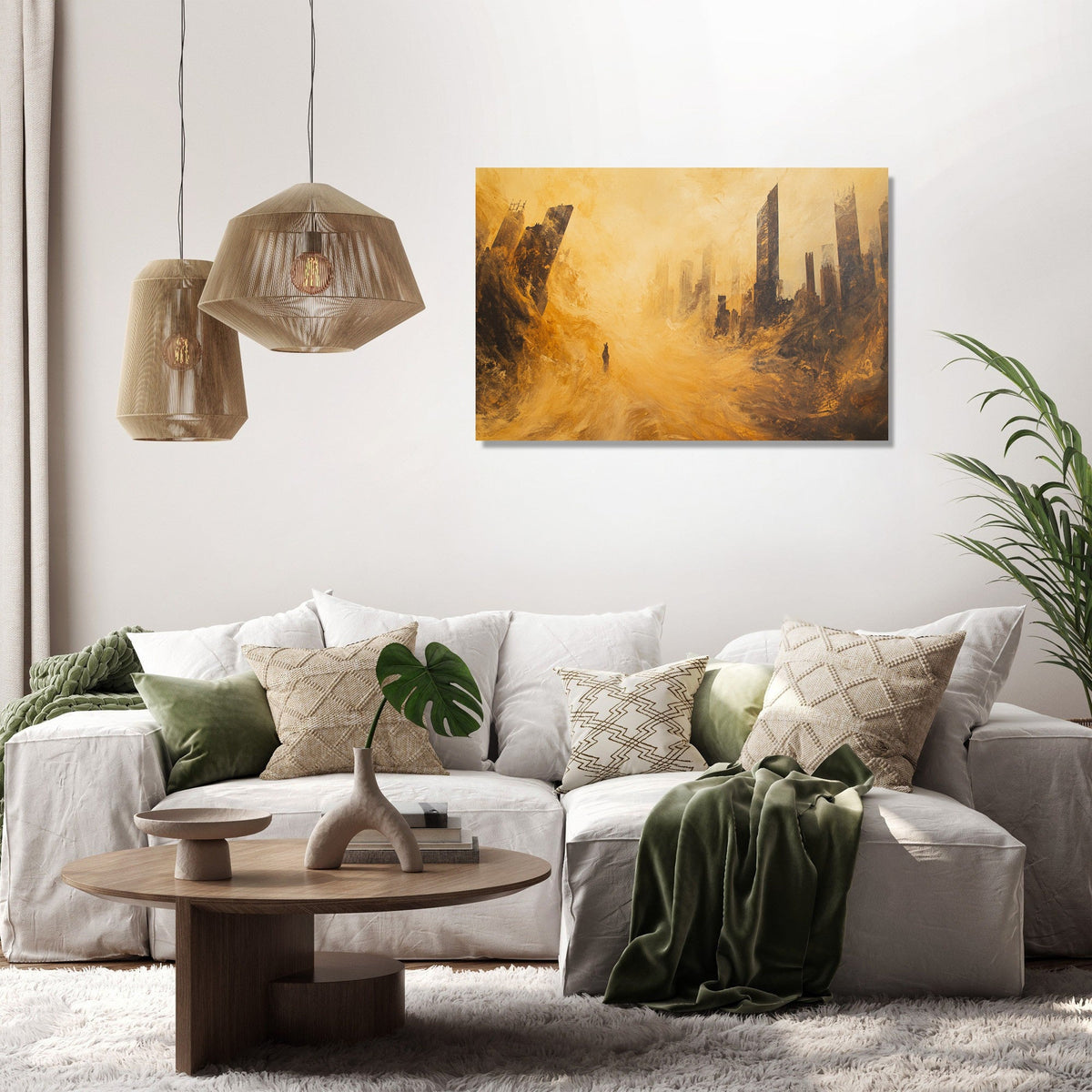 Sandstorm Silhouette Canvas