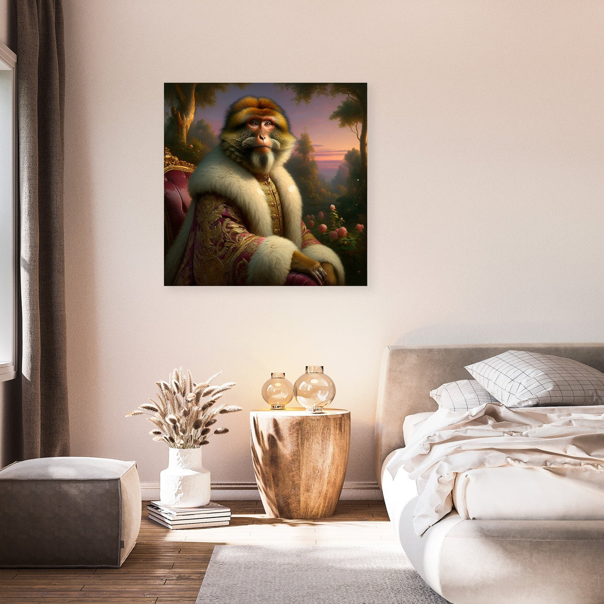 Regal Macaque Majesty Canvas
