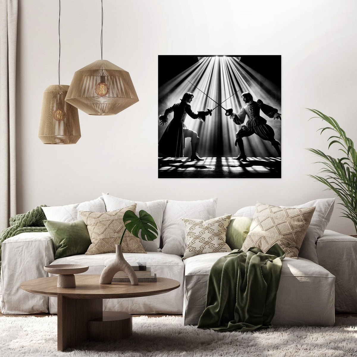 Dramatic Duel Canvas