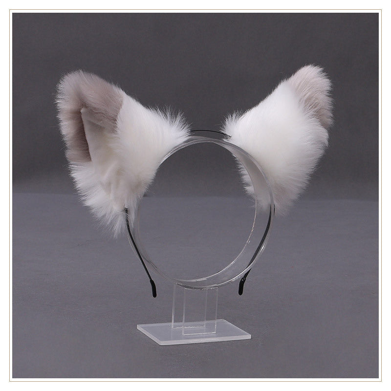 Handmade Plush Fox Ears Hair Clip - Japanese Lolita Style
