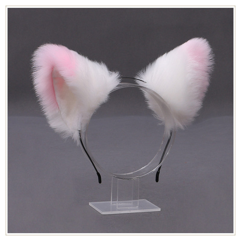 Handmade Plush Fox Ears Hair Clip - Japanese Lolita Style