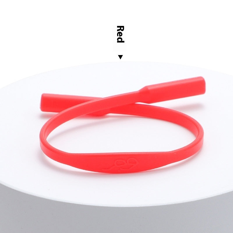 Solid Color Simple Silicone Glasses Non-slip Rope Glasses Strap
