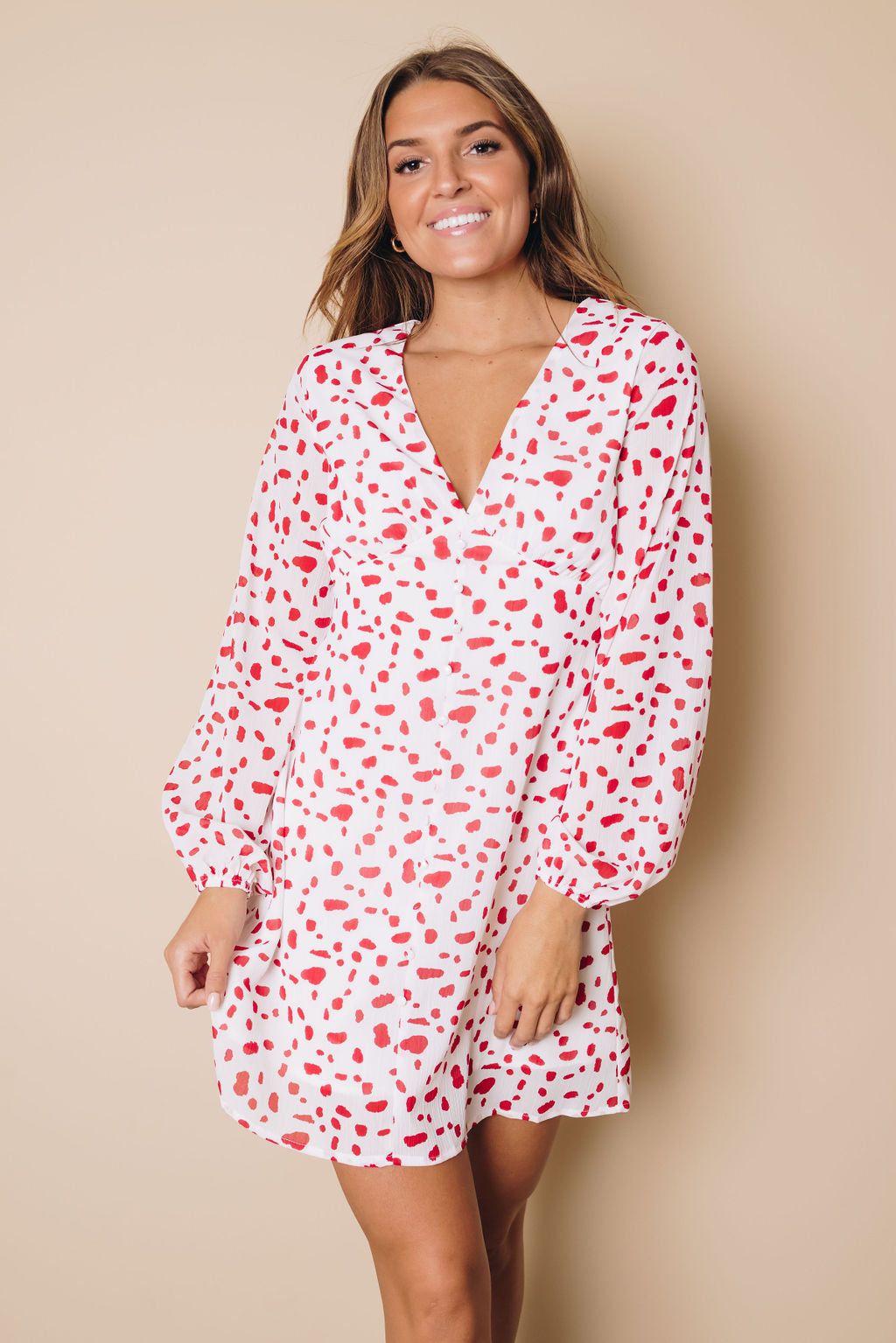 Cage Polka Dot Mini Dress