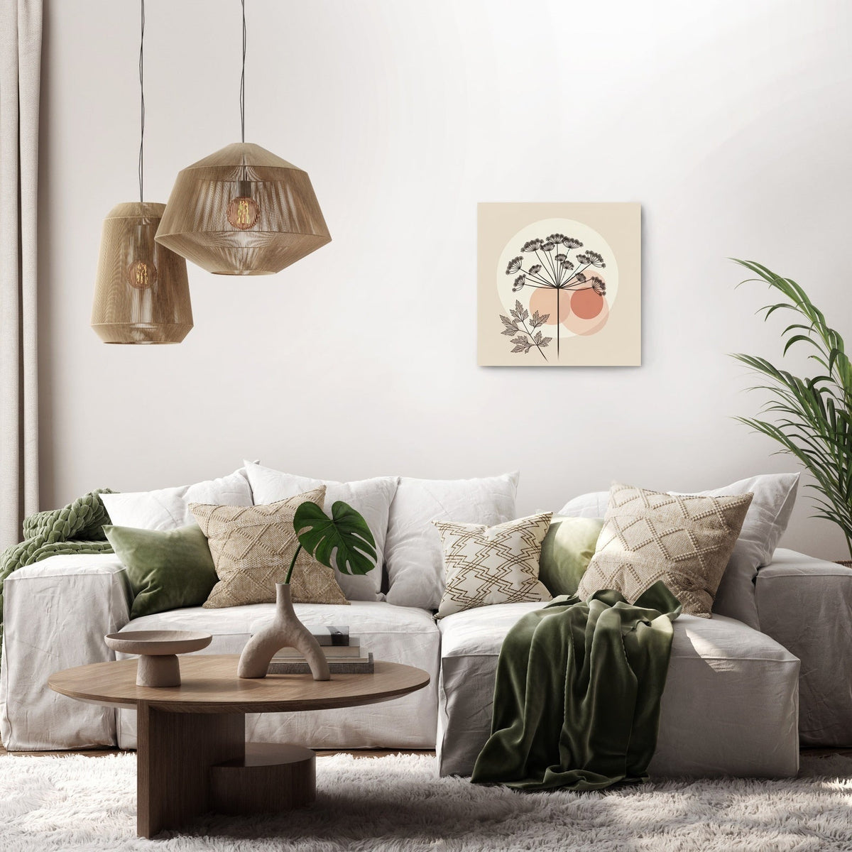 Elegance in Silhouette: Anthriscus Canvas