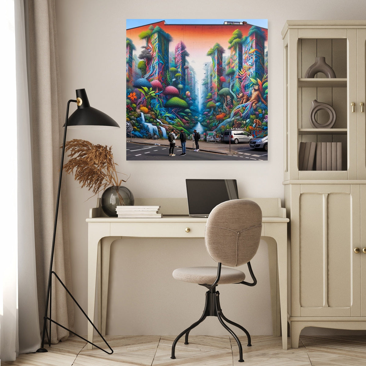 Jungle Mural Dialogue Canvas