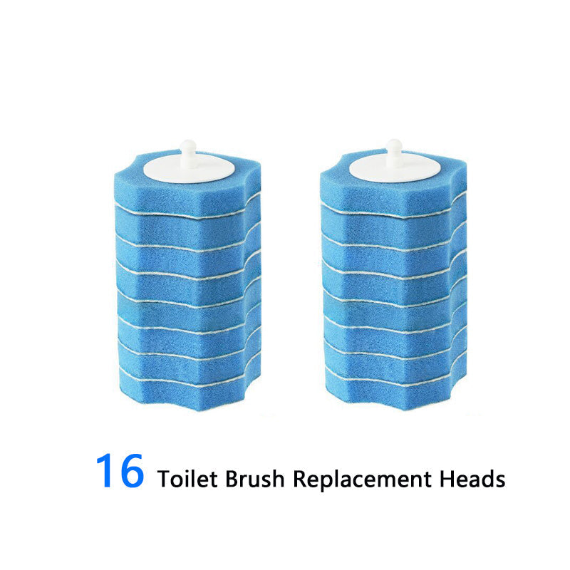 Disposable toilet brush set