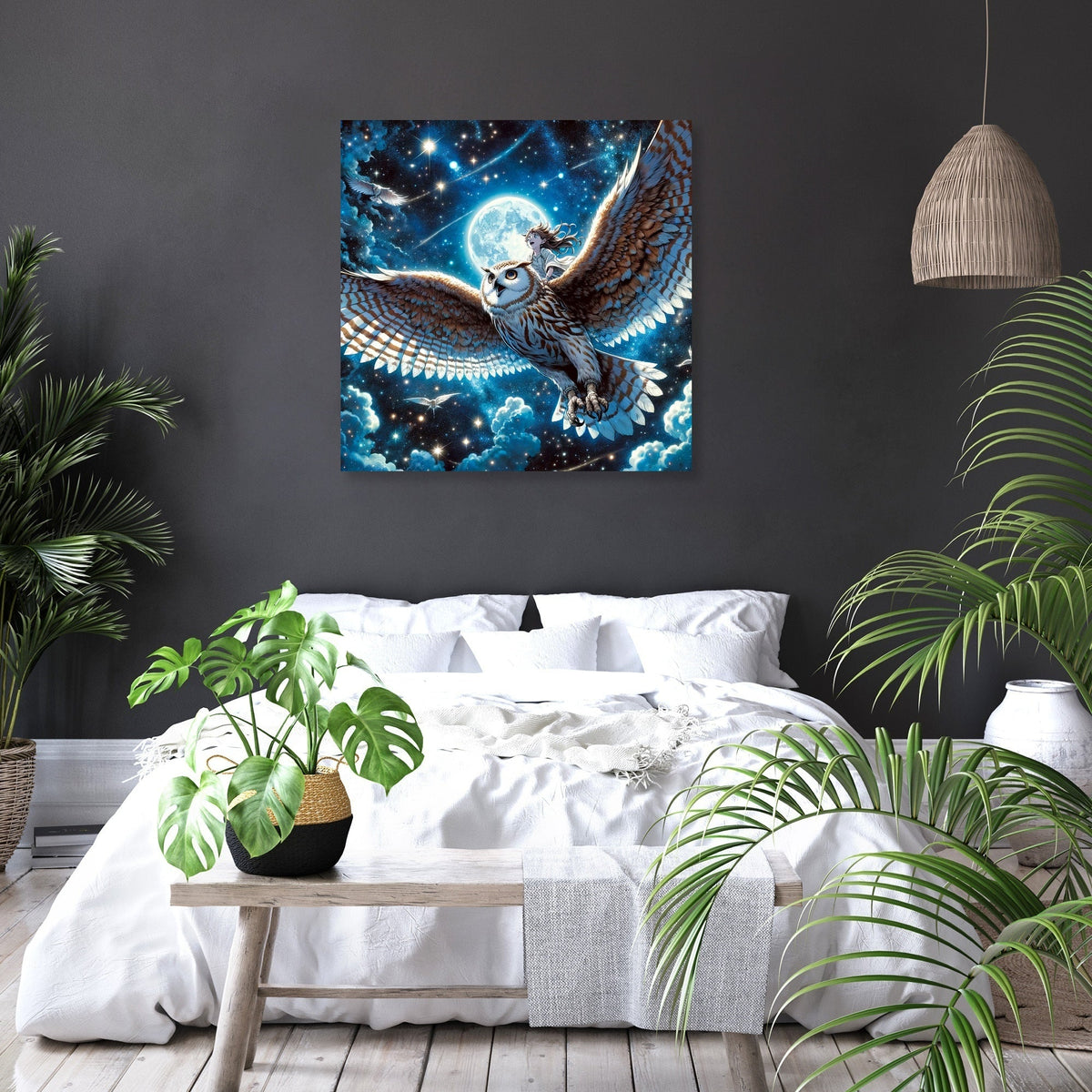 Moonlit Owl Ride Canvas