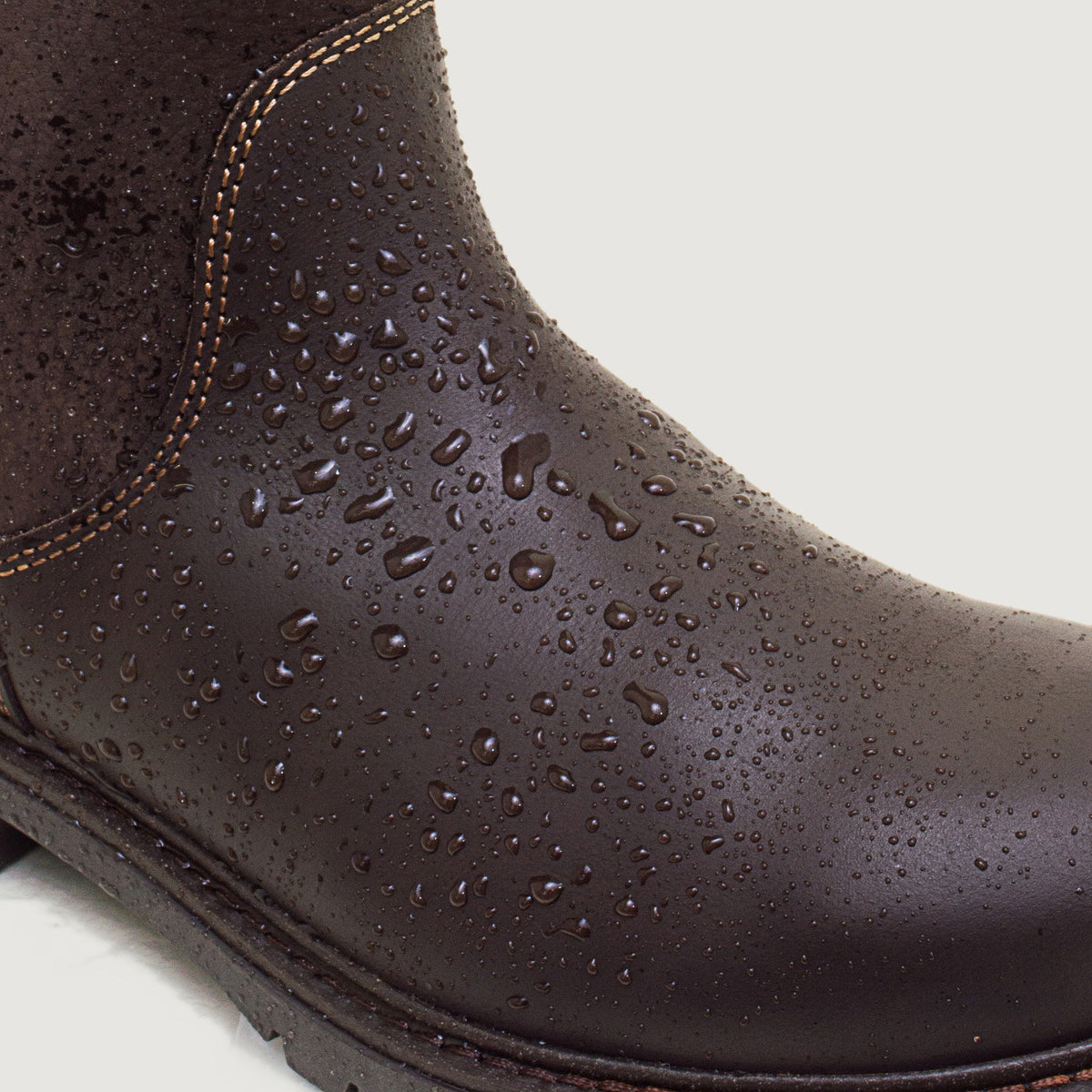 Quebec Waterproof Zip-up Wool Lined Boots - Brown