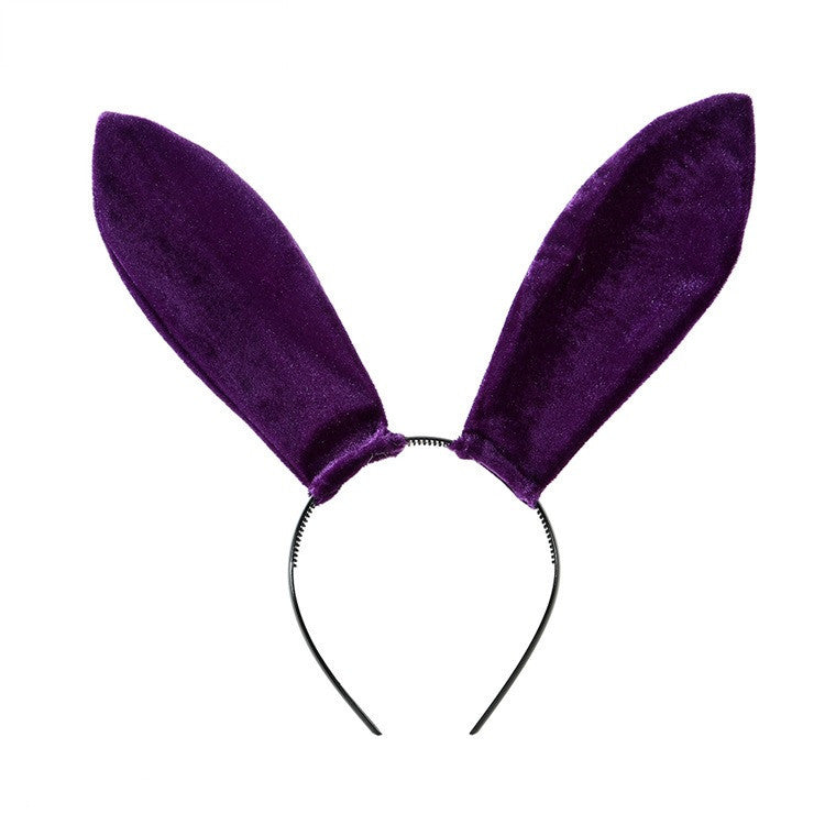 Velvet Rabbit Ears Headband - Christmas and Halloween Hair Accessory