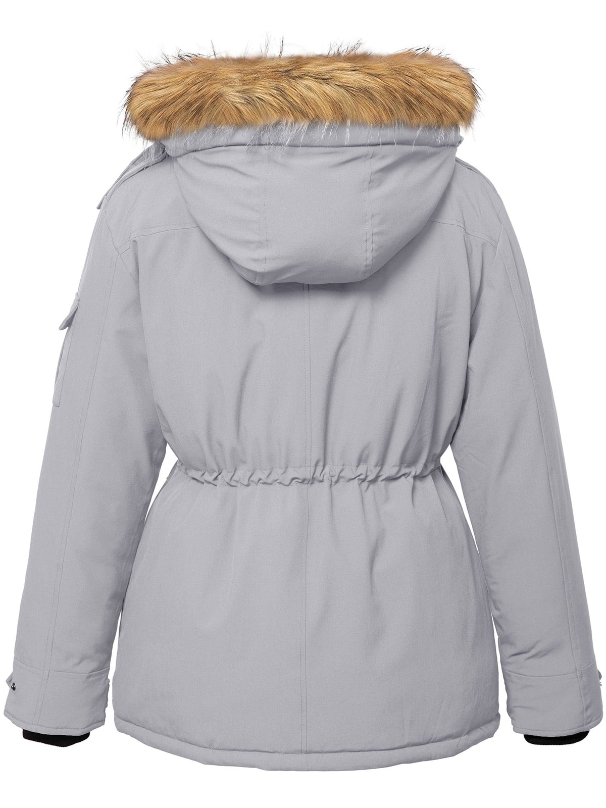 Wantdo Womens Winter Jacket Waterproof Coat Warm Puffer, Size S, Grey