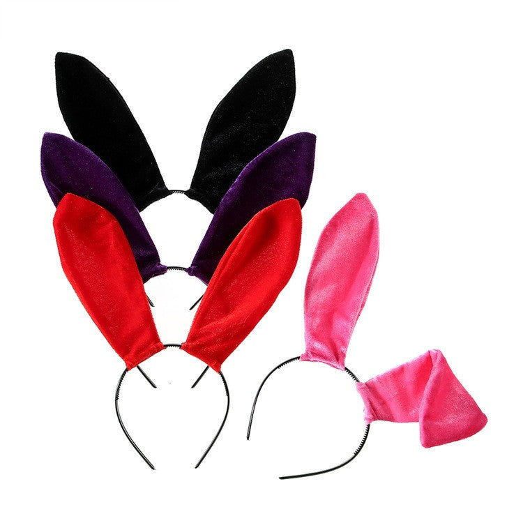 Velvet Rabbit Ears Headband - Christmas and Halloween Hair Accessory