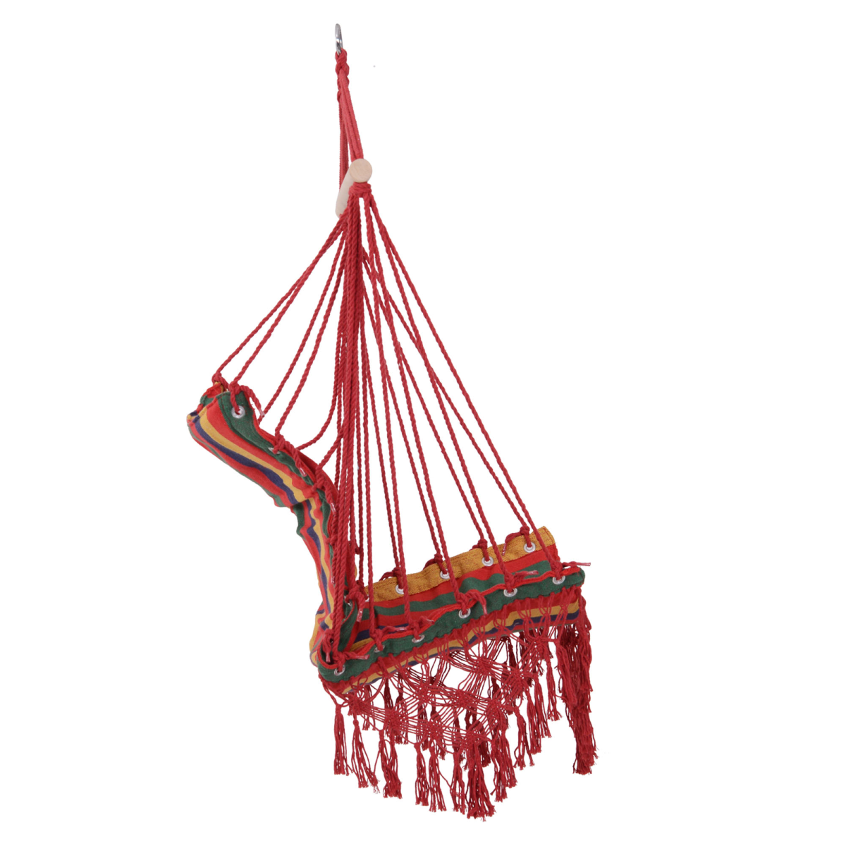 Hammock Chair Swing Colourful Striped Seat Porch Indoor Outdoor Hanging Beach