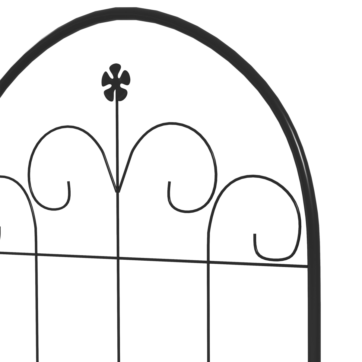 Outsunny Set of 2 Metal Trellis for Climbing Plants, Floral Design