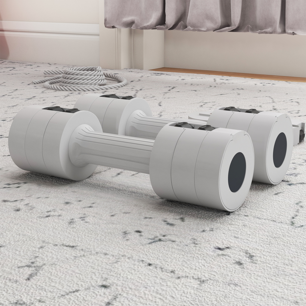 Adjustable Dumbbells Set, Fast Adjust and Compact, 2.5kg x 2