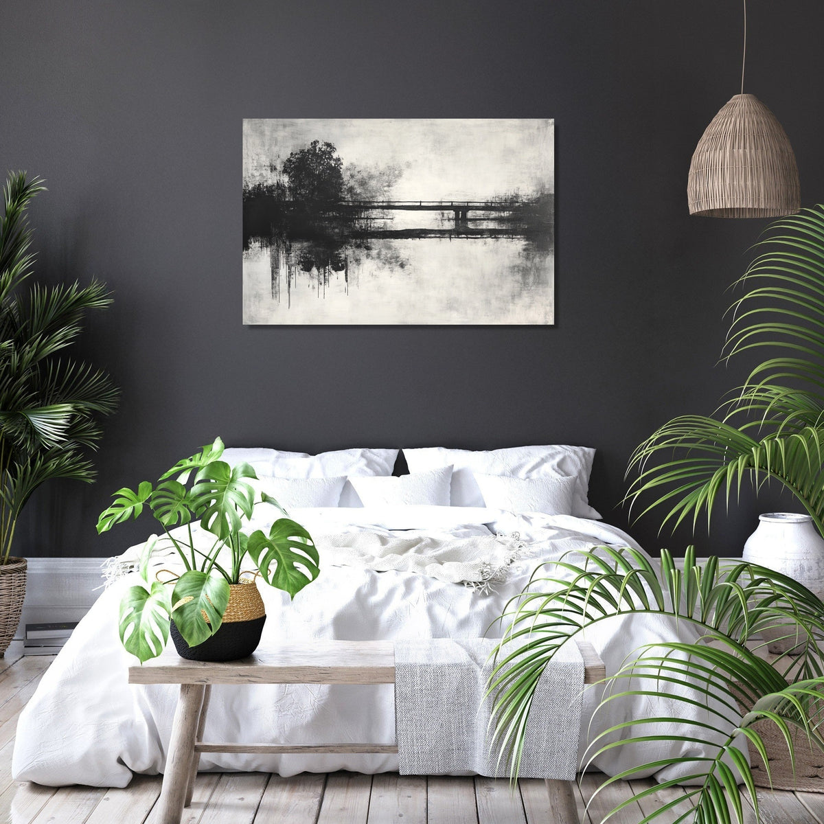 Ethereal Bridge Reflection Canvas