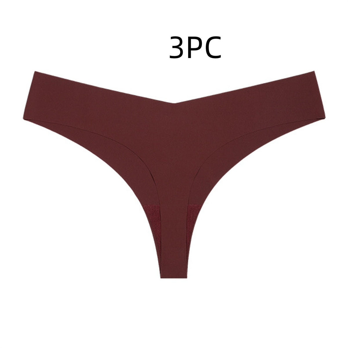 Low Waist Ice Silk Nude Feel Seamless Purified Cotton Crotch T-back