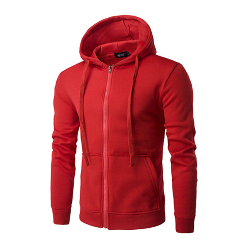 Casual Solid Color Cardigan Hoodie
