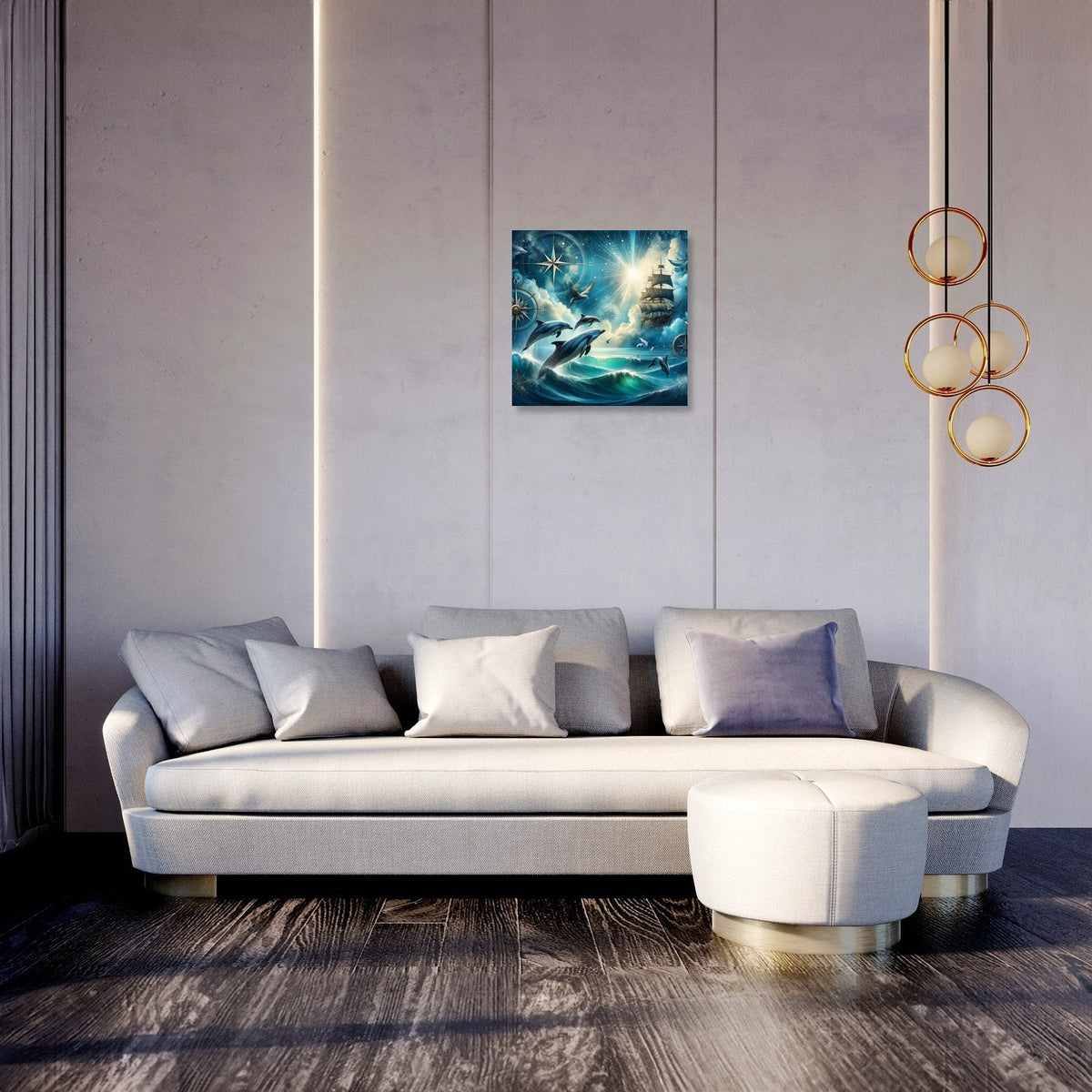 Dolphin Ocean Vista Canvas