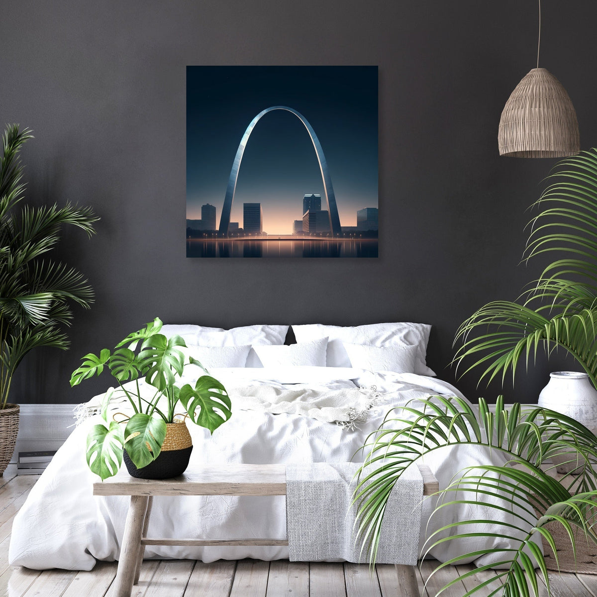 Gateway Arch Glow Canvas