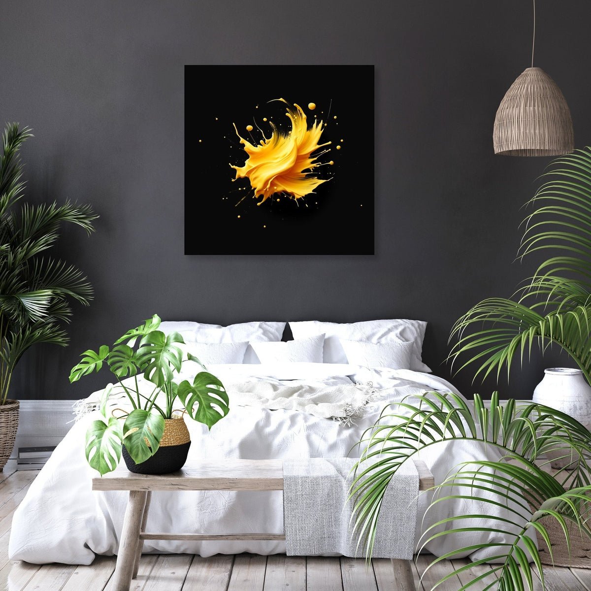 Yellow Burst Canvas