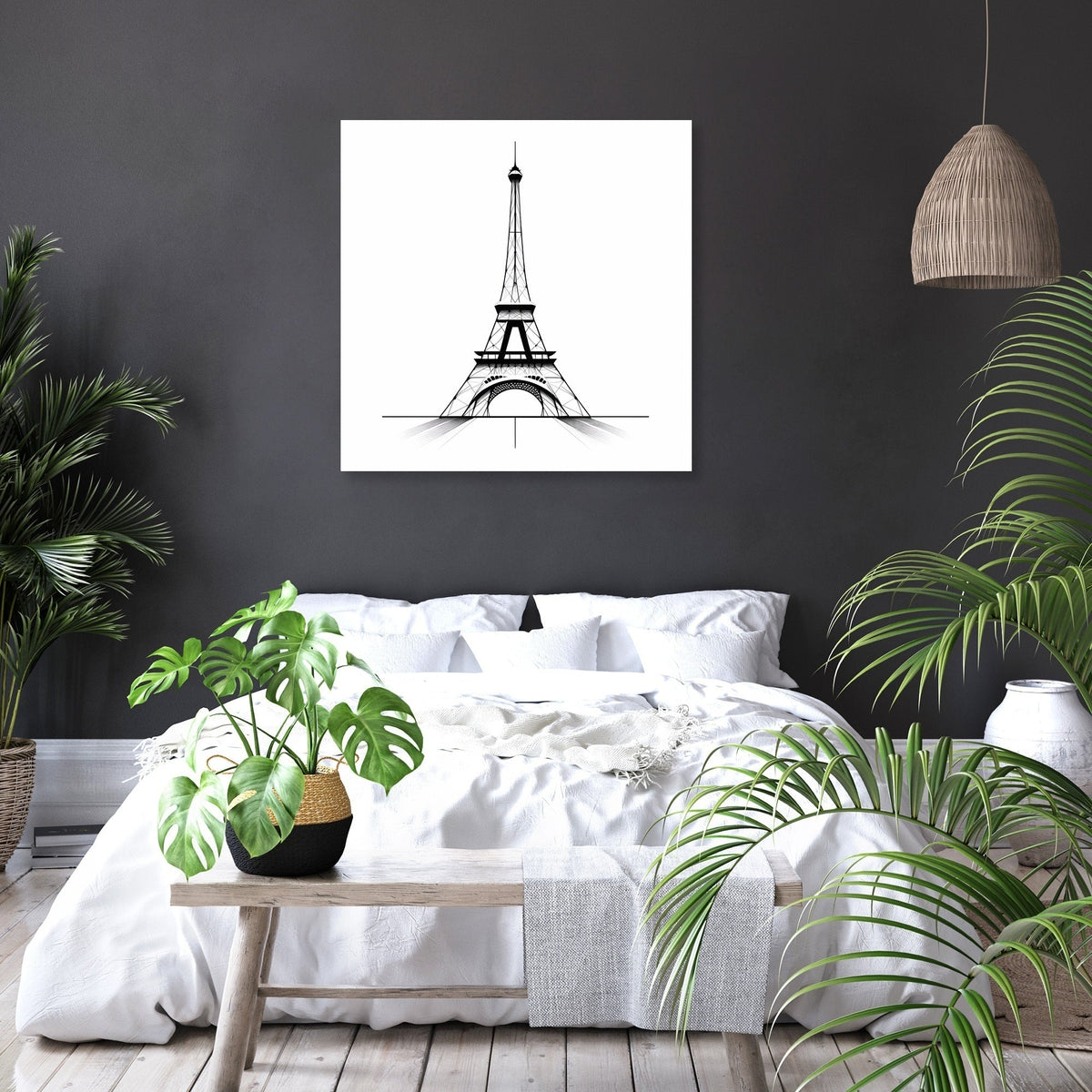 Eiffel Tower Geometry Paris Canvas