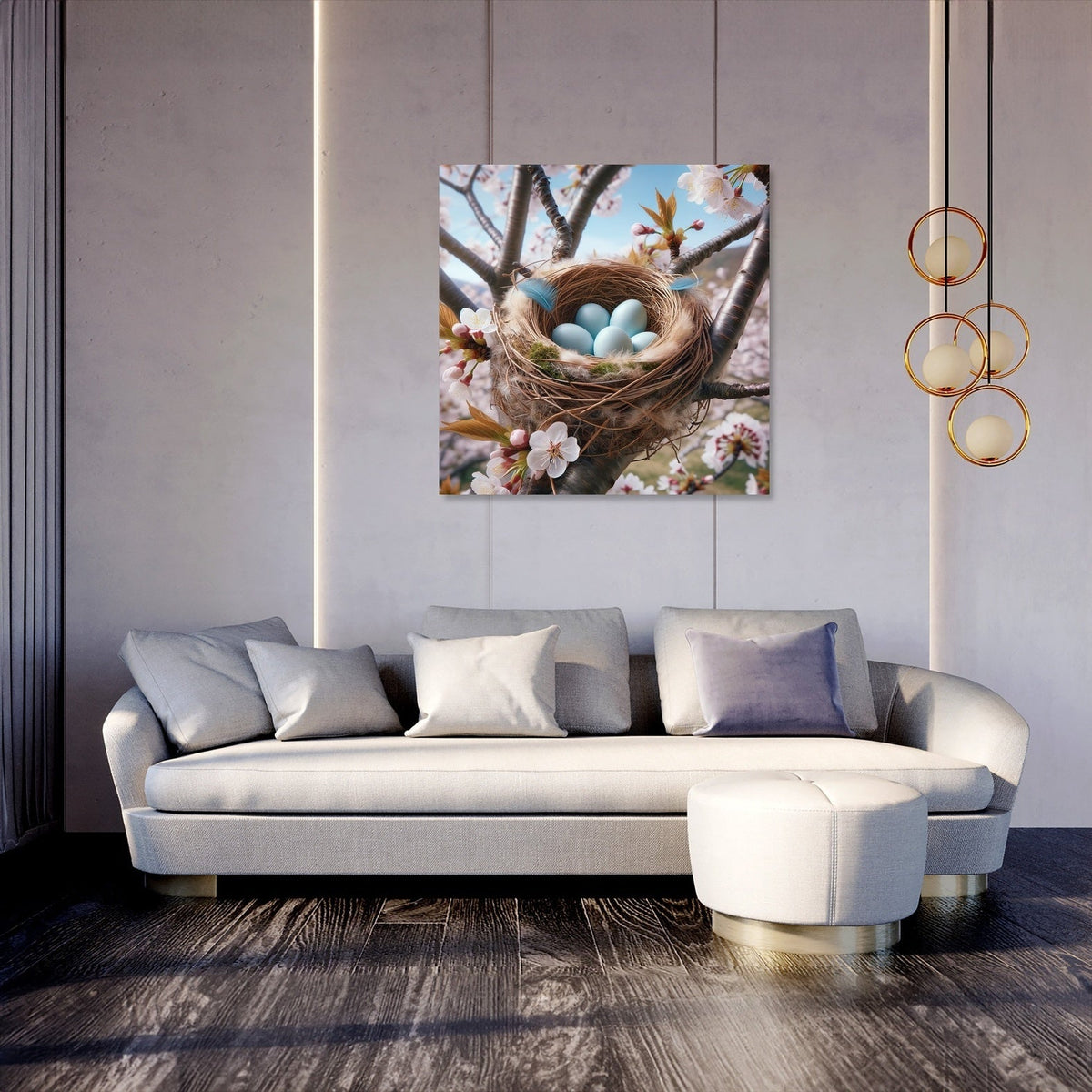 Cherry Blossom Nest Canvas