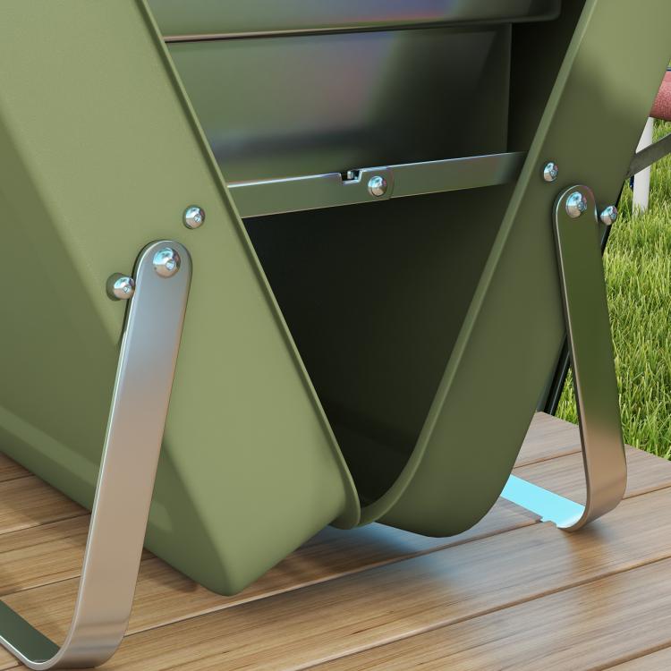 Metal Suitable-Style Portable BBQ Grill - Green