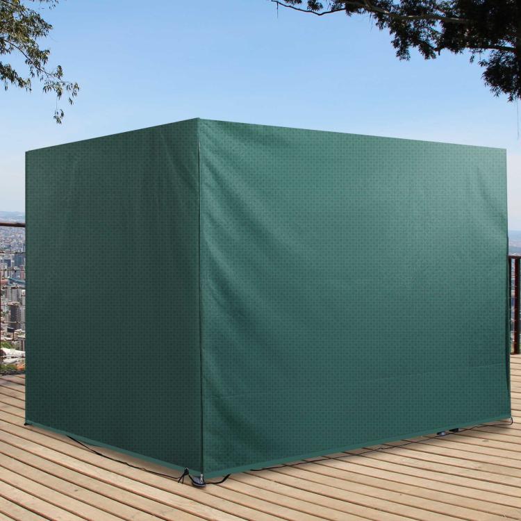Patio 3 Seater Swing Chair Bench Cover Outdoor Garden Furniture Rain Protection Cover Protector Waterproof Anti-UV, 215L x 155W x 150Hcm, Dark Green
