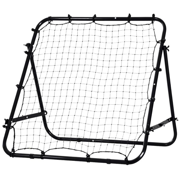 Adjustable Rebounder Net Kickback Target Goal for Teens Adults Training, Black