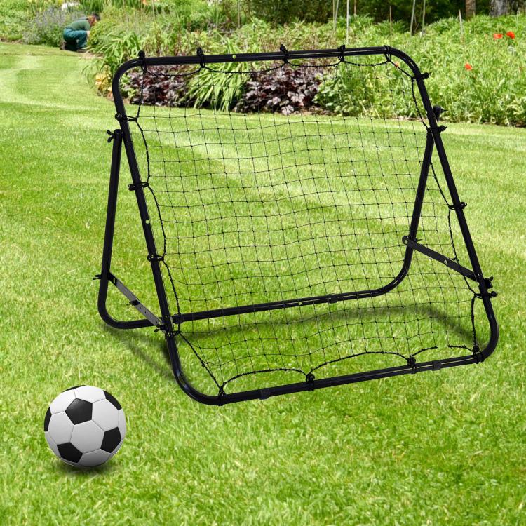 Adjustable Rebounder Net Kickback Target Goal for Teens Adults Training, Black