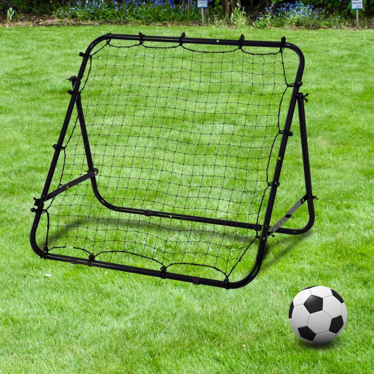 Adjustable Rebounder Net Kickback Target Goal for Teens Adults Training, Black