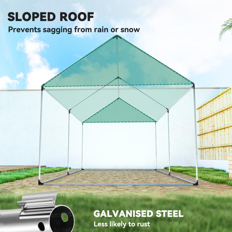 Polyethylene Walk-in Polytunnel Greenhouse, 2 x 3(m), White