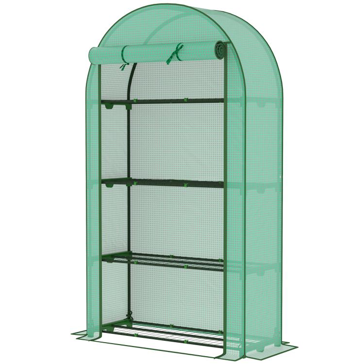 Four Shelf Mini Greenhouse - Green
