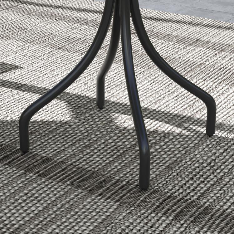 Φ66cm Galvanised Steel Garden Table - Grey