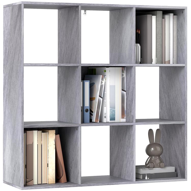 Nine-Cube Storage Shelf - Marble Grey