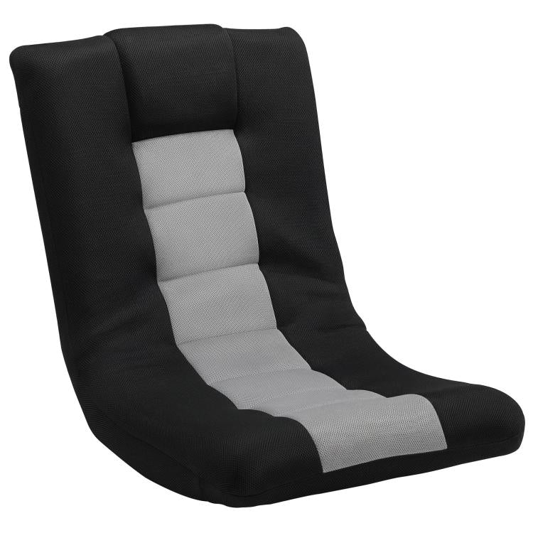 Floor Chair, Folding Floor Sofa with Adjustable Backrest, Wide Seat, Swivel Base, Black