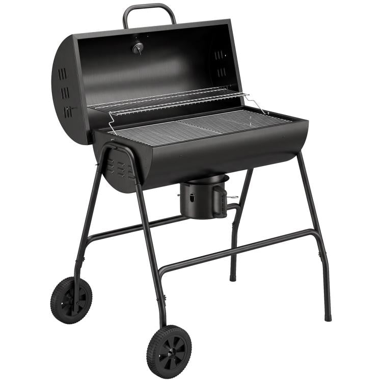 Steel Charcoal BBQ, with Ash Catcher and Warming Rack