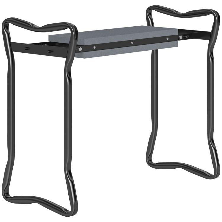 2 In 1 Garden Kneeler Seat Kneeling Pad Support Bench Foldable Knee Protector, Grey