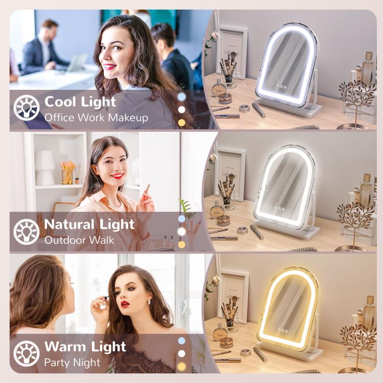 33 x 44.5cm LED Vanity Mirror - White