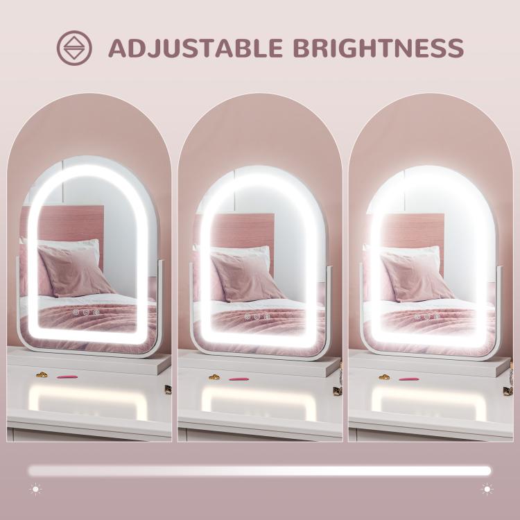 33 x 44.5cm LED Vanity Mirror - White