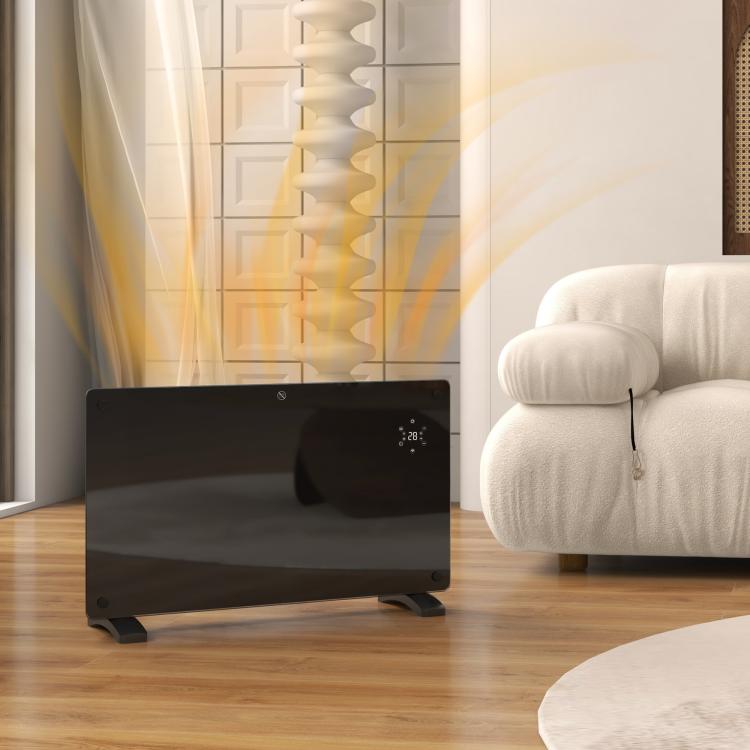 1500W 5-35℃ Smart Control Heater - Black