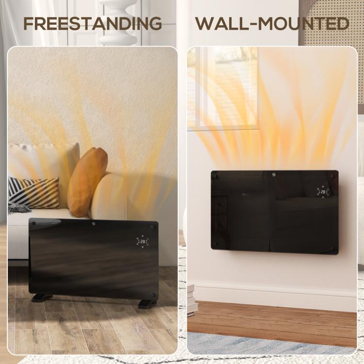 1500W 5-35℃ Smart Control Heater - Black