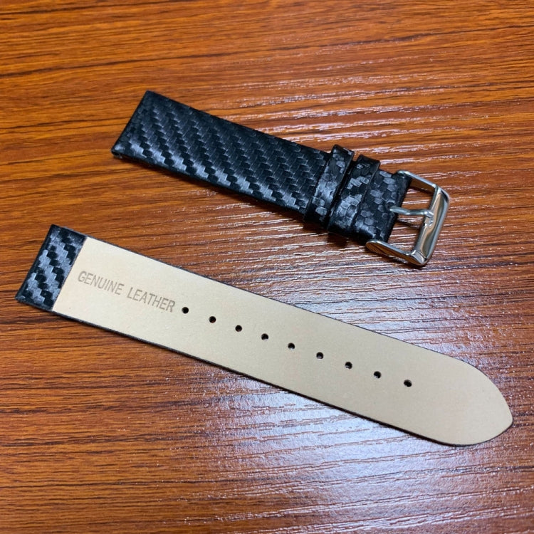 Genuine Leather Carbon Fiber Strap for Apple Watch Series 5 & 4 40mm & Series 3 & 2 & 1 38mm
