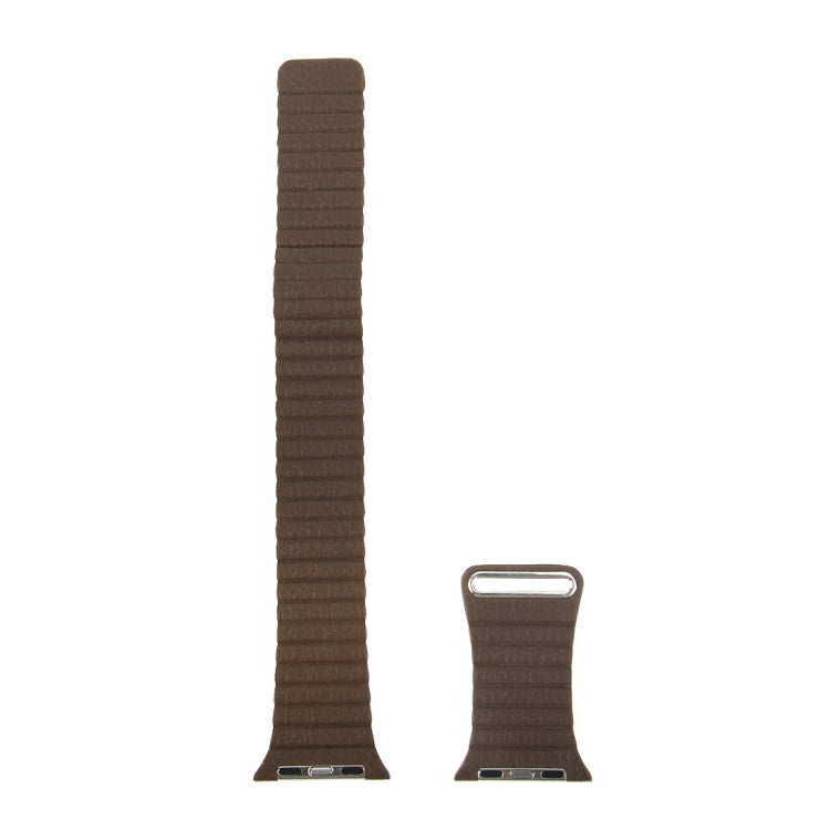 For Apple Watch 42mm Loop Magnetic Closure Clasp PU Leather Watch Band